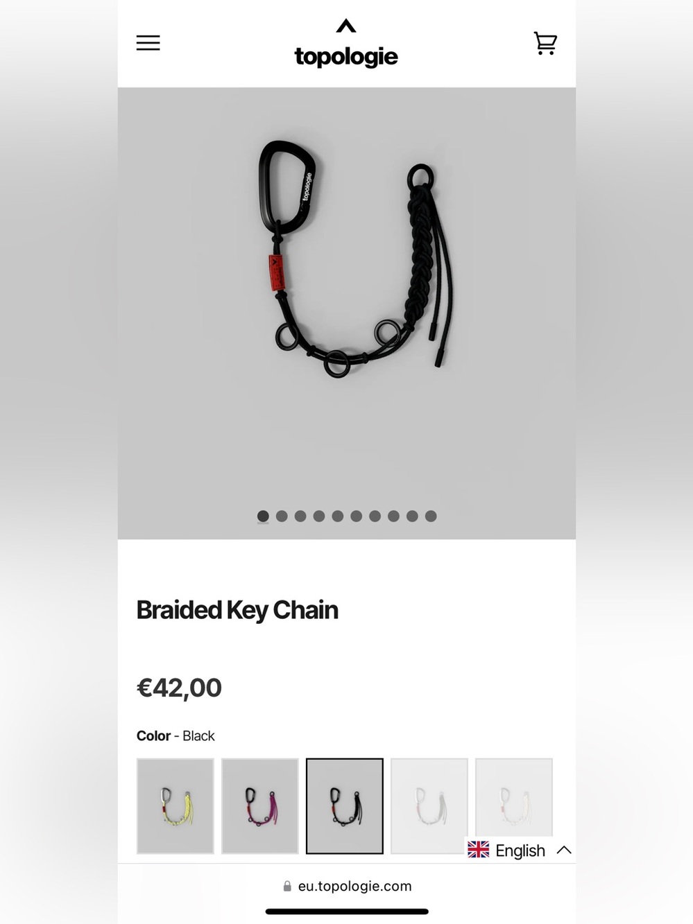 Braided Key Chain-Black